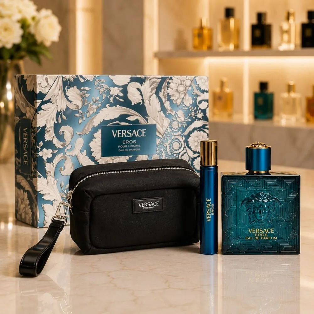 Set Versace Eros 100ml EDP + 10ml Spray 2pcs